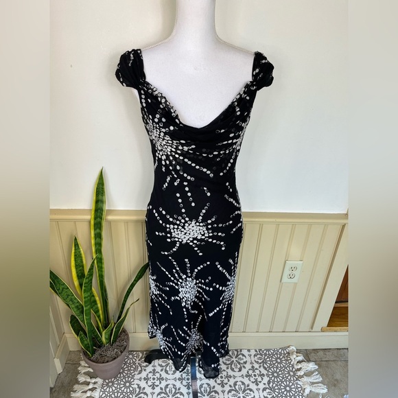 Vintage The Limited Womens Silk Cowl Neck Maxi Dress Size 6 Whimsigoth 90S Y2K - Picture 1 of 14